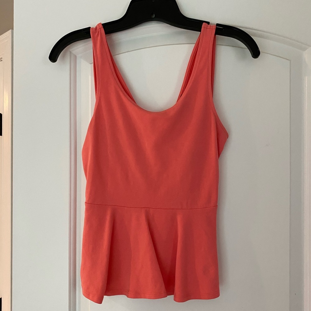 Coral peplum top
